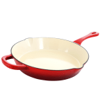 Crock-Pot Artisan Enameled Cast Iron Skillet, 12in, Scarlet Red