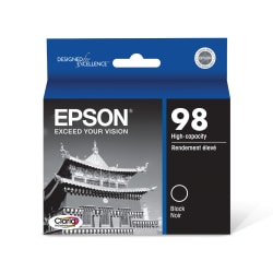 Epson 98 Claria High-Yield Black Ink Cartridge, T098120-S