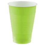 Amscan 436811 Plastic Cups, 12 Oz, Kiwi Green, 50 Cups Per Pack, Case Of 3 Packs