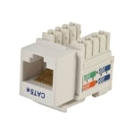 Monoprice Cat5E Punch Down Keystone Jack - Modular insert - CAT 5e - RJ-45 - white