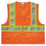 Ergodyne GloWear Safety Vest, 2-Tone X-Back 8235ZX, Type R Class 2, 4X/5X, Orange