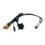 C2G 1.5ft RapidRun VGA Right Angle+ 3.5mm + Composite Video + Stereo Audio Flying Lead - 1.50 ft Mini-phone/Proprietary/RCA/VGA A/V Cable - Black