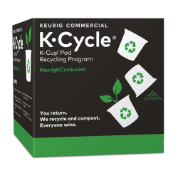 Keurig K-Cycle Small Bins, 10inH x 10inW x 10inD, Black/Green, Pack Of 5 Bins