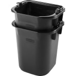 Rubbermaid Commercial Executive 5-quart Heavy-duty Pail - 1.25 gal - Heavy Duty, Durable, Molded Handle - 8.5in x 7.5in - Polypropylene - Black - 1 Each