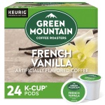 Green Mountain Coffee Single-Serve Coffee K-Cup Pods, French Vanilla, Carton Of 24