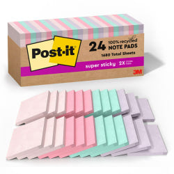 Business Source Reposition Pop-up Adhesive Notes - 3in x 3in - Square - Assorted Pastel - Removable, Repositionable, Solvent-free Adhesive - 12 / Pack