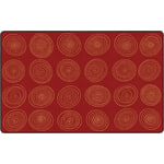 Flagship Carpets Circles Rug, Rectangle, 7ft 6in x 12ft, Brick