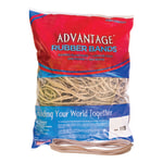 Alliance Rubber Advantage Rubber Bands, 7in x 1/8in, Natural Crepe, Bag Of 200