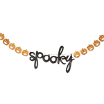 Amscan Spooky Air-Filled Halloween Banner, 8in x 240in, Black