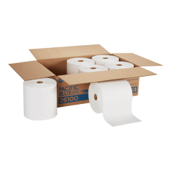 Tork Matic 1-Ply Hardwound Paper Towels, Natural, 884 Sheets Per Roll, Pack Of 6 Rolls