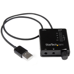 StarTech.com USB Sound Card w/ SPDIF Digital Audio & Stereo Mic - External Sound Card for Laptop or PC - SPDIF Output (ICUSBAUDIO2D) - Sound card - 24-bit - 96 kHz - stereo - USB 2.0 - for P/N: MU15MMS, MU6MMS