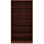 Lorell Essentials 72inH 6-Shelf Bookcase, Cherry