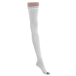 Medline EMS Nylon/Spandex Thigh-Length Anti-Embolism Stockings, Medium Short, White, Pack Of 6 Pairs