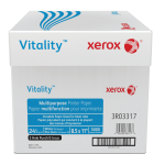 Xerox Vitality 3-Hole Punched Multi-Use Printer & Copy Paper, 10 Reams, White, Letter (8.5in x 11in), 5000 Sheets Per Case, 24 Lb, 92 Brightness, FSC Certified