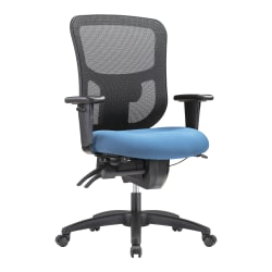 Boss Office Products Modern Executive Conference Ergonomic Chair, Linen Fabric, Slate Gray/Driftwood