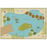 Carpets For Kids KID$Value Rugs Tranquil Pond Activity Rug, 4ft x 6ft, Tan