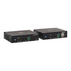 Tripp Lite HDMI over Fiber Extender Kit - 4K @ 60 Hz, HDR, RS-232, IR, USB, Duplex Multimode LC, 985 ft., TAA - Transmitter and receiver