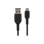 Belkin BoostCharge USB-A to Micro-USB Cable (1 meter / 3.3 foot, Black) - 3.28 ft Micro-USB/USB Data Transfer Cable - First End: USB Type A - Second End: Micro USB - Black