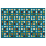 Carpets for Kids KID$Value PLUS Microdots Decorative Rug, 6ft x 9ft , Teal Blue