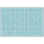 Carpets for Kids KID$Value PLUS Squared Decorative Rug, 6ft x 9ft, Blue