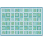 Carpets For Kids KID$Value PLUS Squared Decorative Rug, 6ft x 9ft, Green