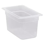 Cambro Translucent GN 1/4 Food Pans, 6inH x 6-3/8inW x 10-7/16inD, Pack Of 6 Containers