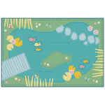 Carpets for Kids KID$Value PLUS Tranquil Pond Activity Rug, 6ft x 9ft, Green