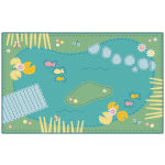 Carpets for Kids KID$Value PLUS Tranquil Pond Activity Rug, 7ft6in x 12ft , Green