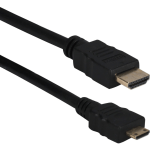 QVS High-Speed HDMI To Mini HDMI With Ethernet 1080p HD Camera Cable, 6.56ft