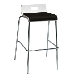 National Public Seating Hardboard Stools With Backs, 18inH, Black, Set of 5