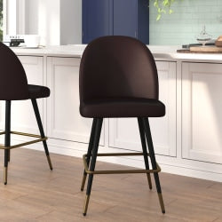 KFI Studios Jive Low-Back Bar Stool, Tuxedo/White