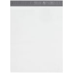 Partners Brand 19in x 24in Poly Mailers With Tear Strips, White, Case Of 250 Mailers