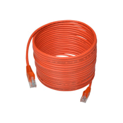 Tripp Lite 25ft Cat5 Cat5e Snagless Molded Patch Cable UTP Orange RJ45 M/M 25ft - 128 MB/s - Patch Cable - 25 ft - 1 x RJ-45 Male Network - 1 x RJ-45 Male Network - Gold-plated Contacts - Orange