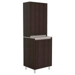 Inval 71inH Coffee Station Cabinet, Espresso/Ambar Gray