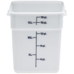 Cambro CamSquare Food Storage Container, 18 Qt, White