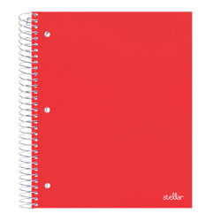 Office Depot Brand Stellar Poly Notebook, 8-1/2in x 11in, 5 Subject, College Ruled, 200 Sheets, Blue