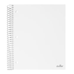 Office Depot Brand Stellar Poly Notebook, 8-1/2in x 11in, 5 Subject, College Ruled, 200 Sheets, Red