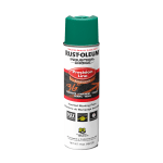 Rust-Oleum Industrial Choice M1600 System Solvent-Based Precision Line Inverted Marking Paint, 17 Oz, APWA Safety Green, Case Of 12 Cans