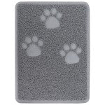 Gibson Everyday Pet Elements Paw Prints Place Mat, 18-1/2in x 13-13/16in, Gray