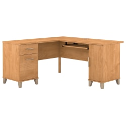 Bush Furniture Salinas Mission 48inW Computer Desk With Hutch, Antique White, Standard Delivery