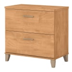 Bush Business Furniture Somerset 29-9/16inW x 21-13/16inD Lateral 2-Drawer File Cabinet, Maple Cross, Standard Delivery