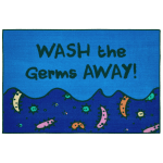 Carpets for Kids KID$Value Rugs Wash Away The Germs Rug, 3ft x 4 1/2ft , Blue