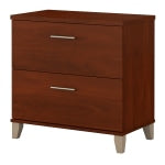 Bush Business Furniture Somerset 29-9/16inW x 21-13/16inD Lateral 2-Drawer File Cabinet, Hansen Cherry, Standard Delivery