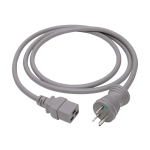 Eaton Tripp Lite Series Hospital-Grade Power Cord, NEMA 6-15P to C19 - Heavy-Duty, Green Dot, 15A, 250V, 14 AWG, 6 ft. (1.83 m), Gray - Power extension cable - NEMA 6-15P (P) to IEC 60320 C19 - AC 100-250 V - 15 A - 6 ft - molded - gray