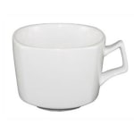 International Tableware Quad Square Teacups, 8 Oz, White, Pack Of 36 Cups