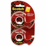 Scotch Tape Super-Hold, 3/4in x 600in, Translucent, Pack of 2 rolls