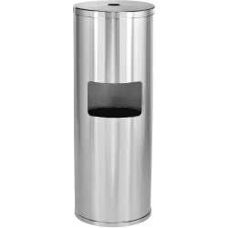 Alpine Stainless-Steel Gym Wet Wipe Dispenser With Built-In Trash Can, 36inH x 13inW x 13inD