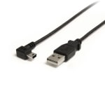 StarTech.com 6 ft Mini USB Cable - A to Right Angle Mini B - Connect your Mini USB devices, with the cable out of the way - 6ft Mini USB Cable - 6 ft A to Mini B Cable - 6ft USB 2.0 Mini USB Cable - USB to Mini USB Cable - Mini USB Cord