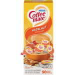 Nestle Coffee-mate Liquid Creamer, Hazelnut Flavor, 0.38 Oz Single Serve x 50