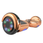 AOB Hoverboard With Bluetooth Speakers, 7inH x 27inW x 7-5/16inD, Rose Gold/Chrome